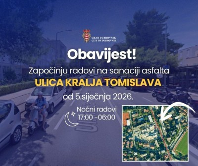Počinje sanacija asfalta u ulici Kralja Tomislava