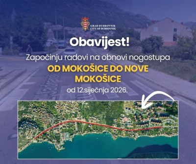 Započinju radovi na sanaciji nogostupa od Mokošice do Nove Mokošice