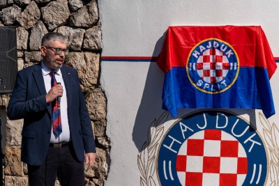 Marko Potrebica na otkrivanju spomen ploče Niku Nardelliju