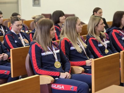 Košarkašice Raguse na prijemu kod gradonačelnika Frankovića