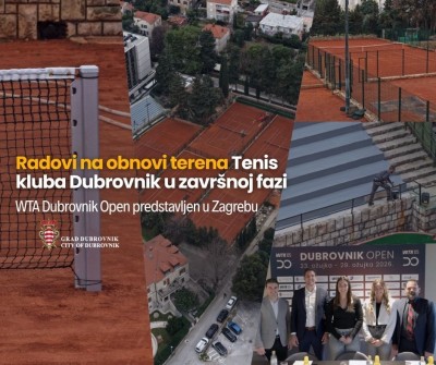 Završava obnova terena Tenis kluba Dubrovnik uoči WTA Dubrovnik Opena