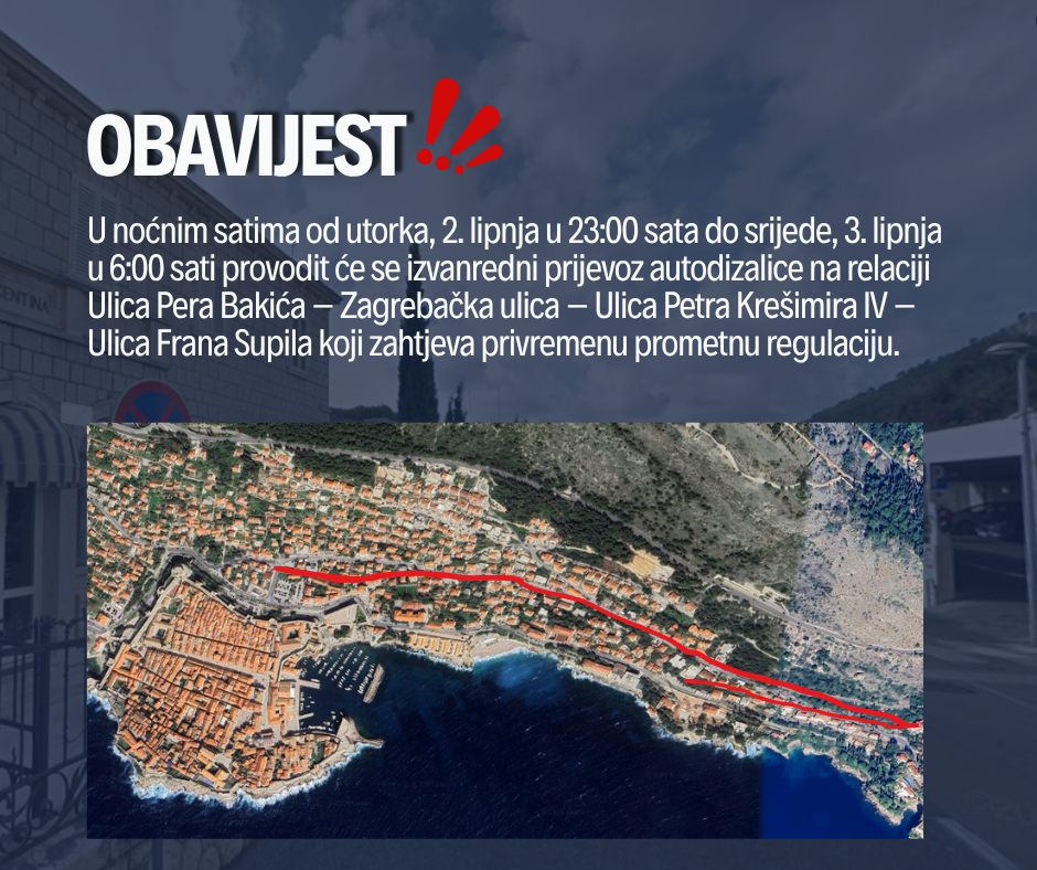 OBAVIJEST O PROMETU