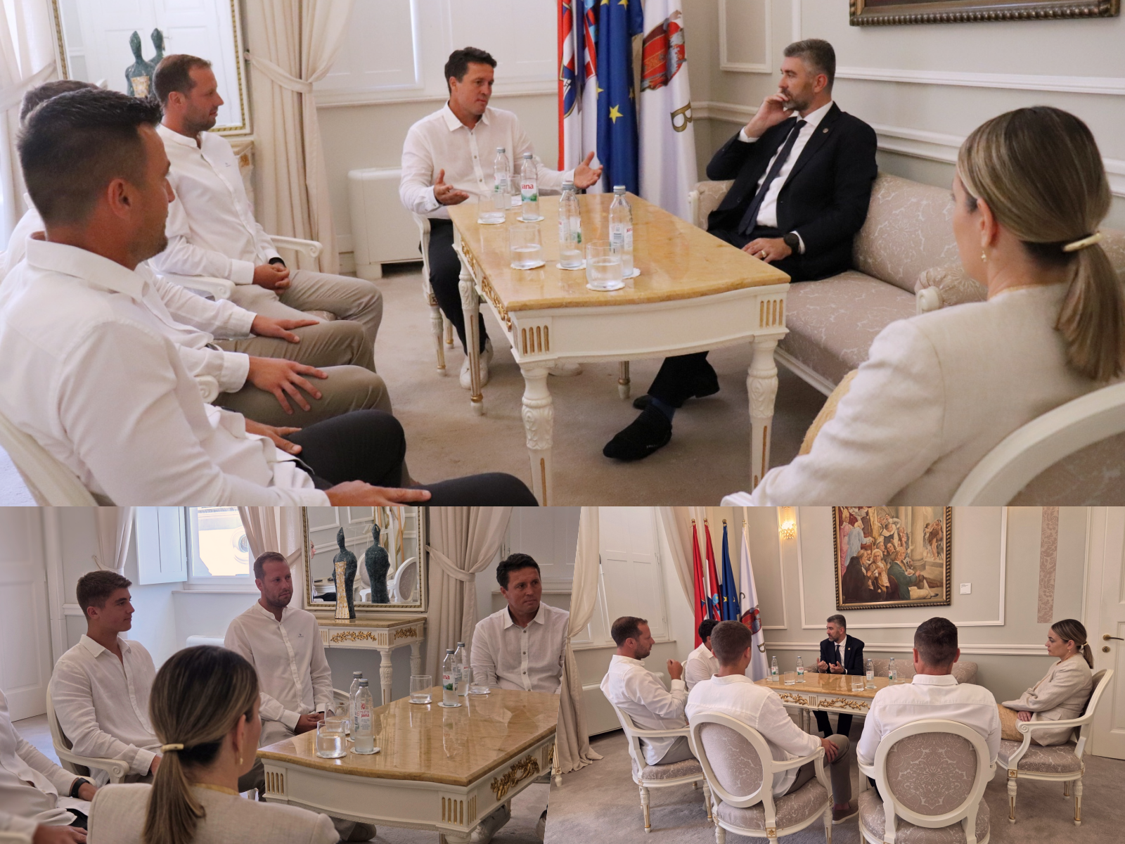 Teniski klub Ragusa na prijemu kod gradonačelnika Frankovića zbog povijesnog uspjeha